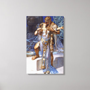 vintage romantisch koppel anthony cleopatra klassi canvas afdruk