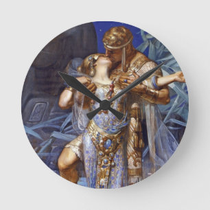 vintage romantisch koppel anthony cleopatra klassi ronde klok