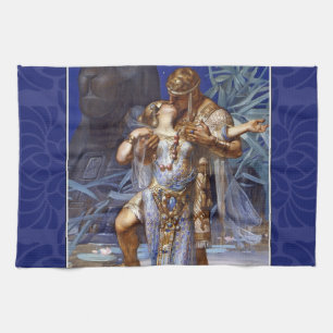 vintage romantisch koppel anthony cleopatra klassi theedoek