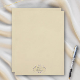 Vintage Romantisch Naam Schild Briefpapier Briefhoofd