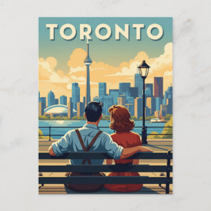Vintage Romantisch Toronto Canada Reizen Briefkaart