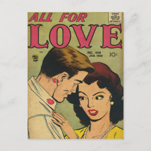 Vintage romantische ansichtkaart briefkaart