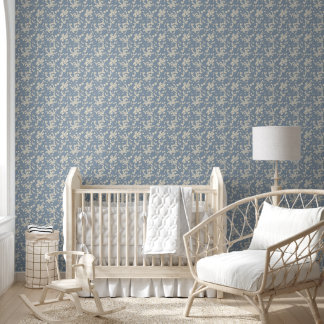 Vintage Romantische Elegante Magnolia Bloem in Bla Behang