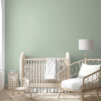 Vintage Romantische Elegante Magnolia Bloem in Cya Behang