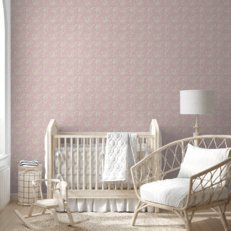 Vintage Romantische Elegante Magnolia Bloem in Roz Behang