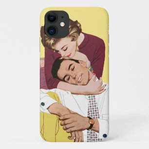 Vintage Romantische Liefde, Retro Romantiek in Gee iPhone 11 Hoesje
