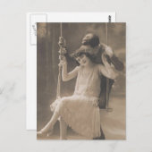 Vintage Romantische paren Kaarten en geschenken -  (Voorkant / Achterkant)