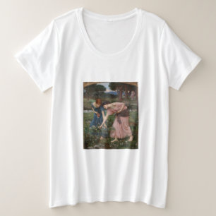 Vintage Romantische Tuin Vrouwen Pre-Rafaëlitisch Grote Maat T-shirt