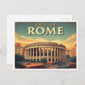 VINTAGE ROME ITALIË BRIEFKAART (Voorkant / Achterkant)