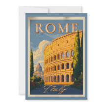 Vintage Rome Italy Colosseum travel  post card