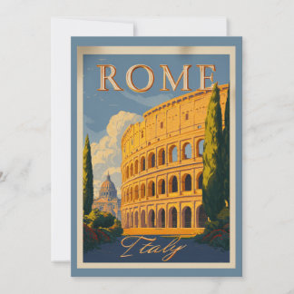 Vintage Rome Italy Colosseum travel  post card Kaart
