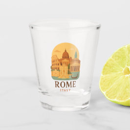 Vintage Rome Italy Shot Glass – Retro Colosseum  Shot Glas