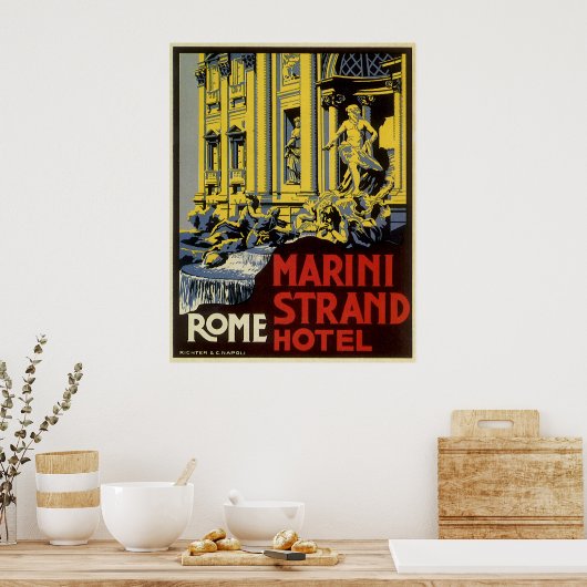Vintage Rome Poster (Keuken)