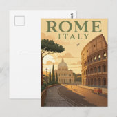 Vintage Rome Travel Briefkaart (Voorkant / Achterkant)