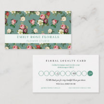 Vintage Roos Floral Punch Loyaltykaart