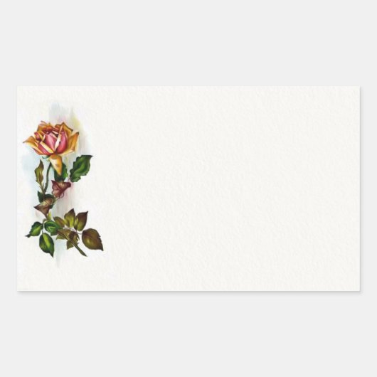 Vintage Roos Sticker (Voorkant)