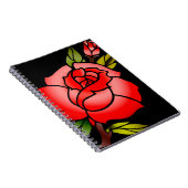 vintage roos tattoo notitieboek (Rechterzijde)