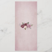 Vintage Roos Waterverf Floral Menu (Achterkant)