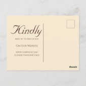 Vintage Roos Weddenschap Briefkaart (Achterkant)