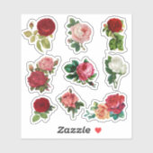 Vintage Roos Weddenschappen Sticker (Vel)