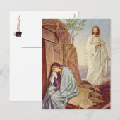 Vintage : rooster - feestdagenkaart (Voorkant / Achterkant)