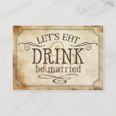 Vintage Rooster Rustique Mariage campagnard Cartes (Dos)