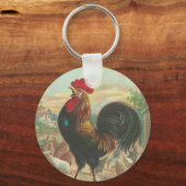 Vintage Rooster Sleutelhanger (Voorkant)
