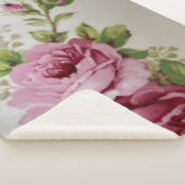 Vintage Rose Elegance  Sherpa Deken (3/4)