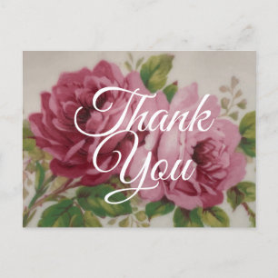 Vintage Rose Elegantie Ansichtkaart Briefkaart