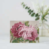 Vintage Rose Elegantie Ansichtkaart Briefkaart (Staand voorkant)
