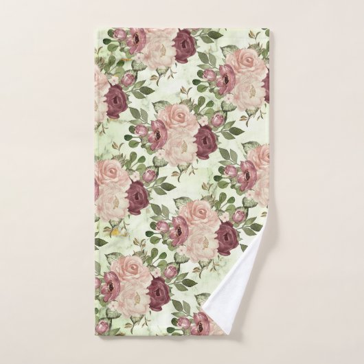 Vintage Rose Floral (Serviette à main)
