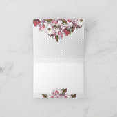 Vintage rose floral Merci nuptial (Intérieur)