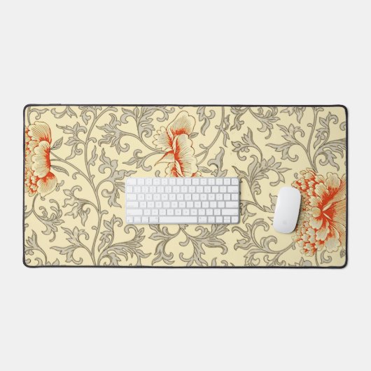 Vintage rose gris botanique (Clavier et souris)