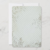 Vintage Rose Jardin Mariage Invitation (Dos)