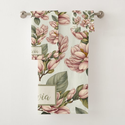 Vintage rose Magnolia Blossom Flora Motif (En situation)