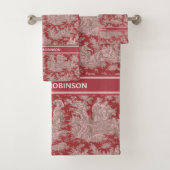 Vintage rose rose de jouy imprimé (En situation)