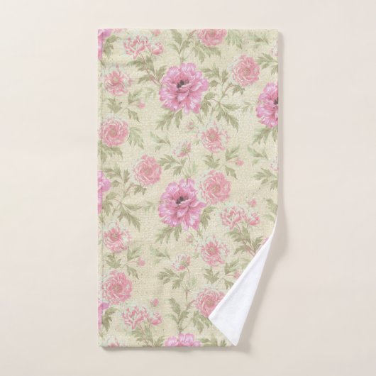 Vintage Rose rose rose floral (Serviette à main)