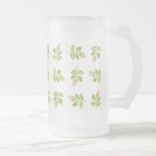Vintage rose Rosebustes en verre givrée Mug