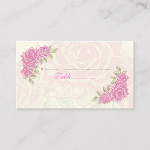 Vintage rose roses mariage carte place