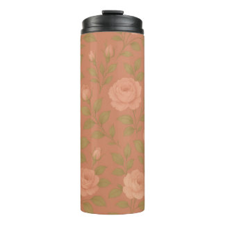 Vintage Rose Thermal Tumbler Thermosbeker