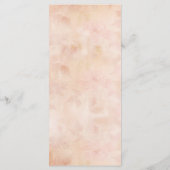 Vintage Rose Vieux Papier Mariage Menu (Dos)