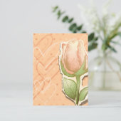 Vintage rosebud, briefkaart (Staand voorkant)