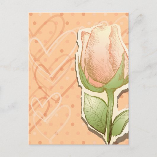 Vintage rosebud, briefkaart (Voorkant)