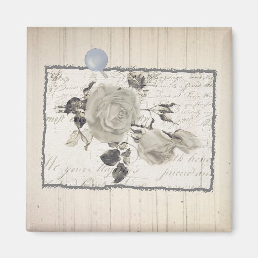 Vintage Rosen Magneet (Voorkant)