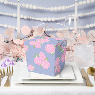 Vintage roses floral pattern bedankdoosjes