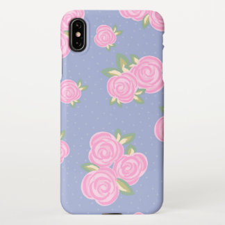 Vintage roses floral pattern iPhone XS max hoesje