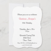Vintage, Roses roses, 90e anniversaire, Invitation (Dos)