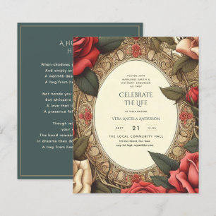 Vintage Roses viering van het leven herdenking ged