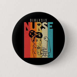 Vintage Rosie De riveter dialyse verpleegster Ronde Button 5,7 Cm