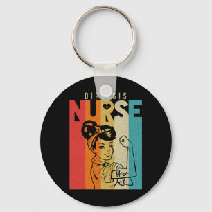 Vintage Rosie De riveter dialyse verpleegster Sleutelhanger